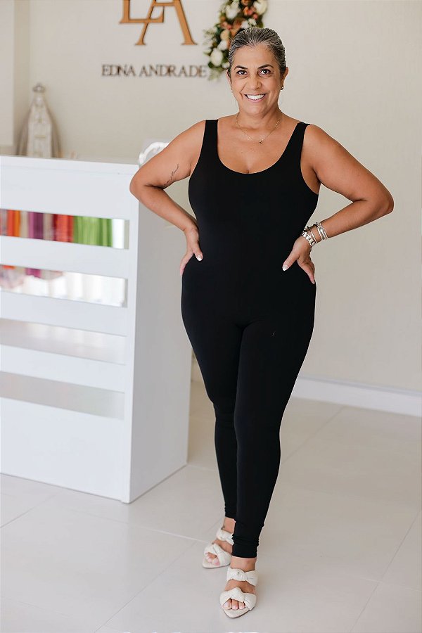 Macacão Feminino longo Pandora preto