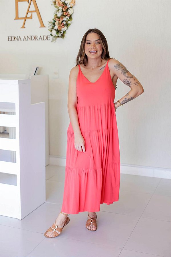 Vestido Feminino Midi Mada Melancia