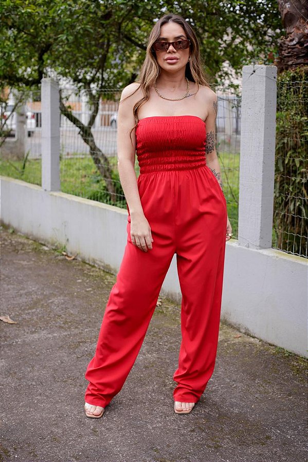 Macacão Eudora Vermelho