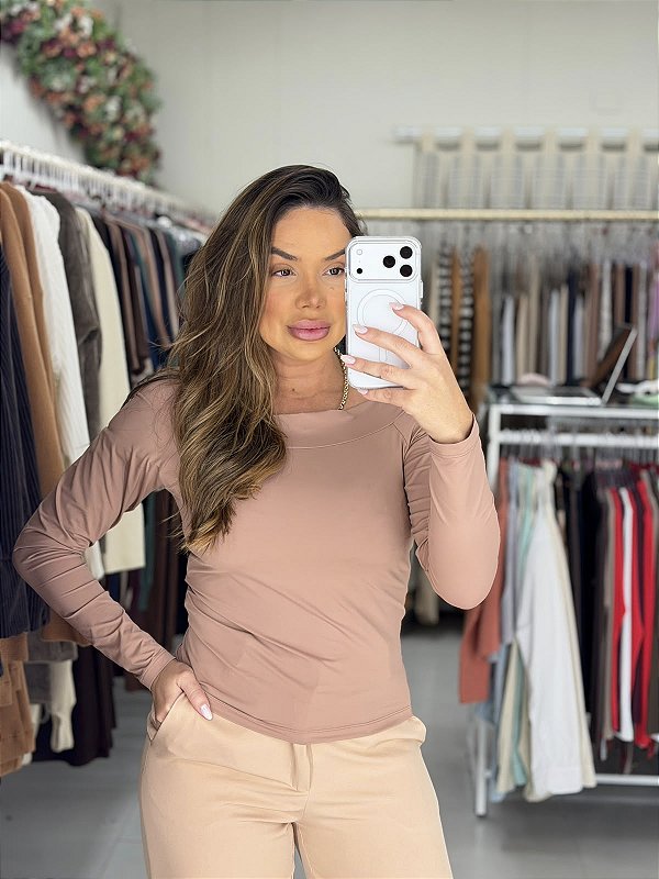Blusa Ombro a Ombro nude