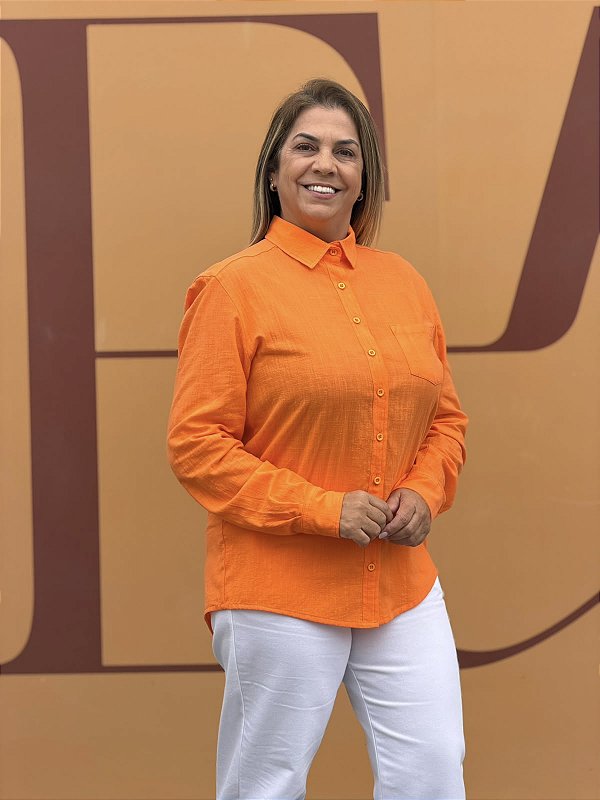 Camisa Feminina Oversized Alexia laranja