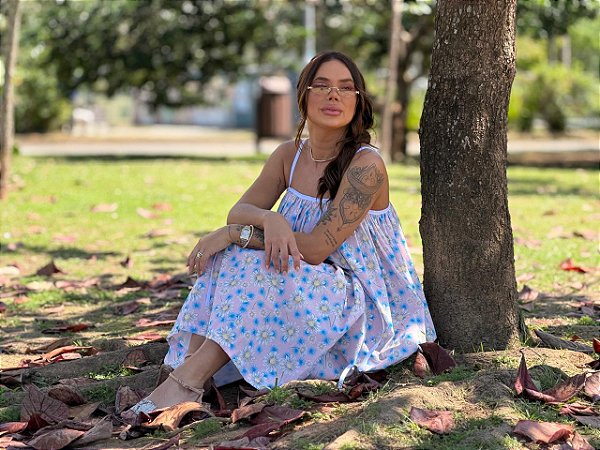 Dress Girassol azul céu