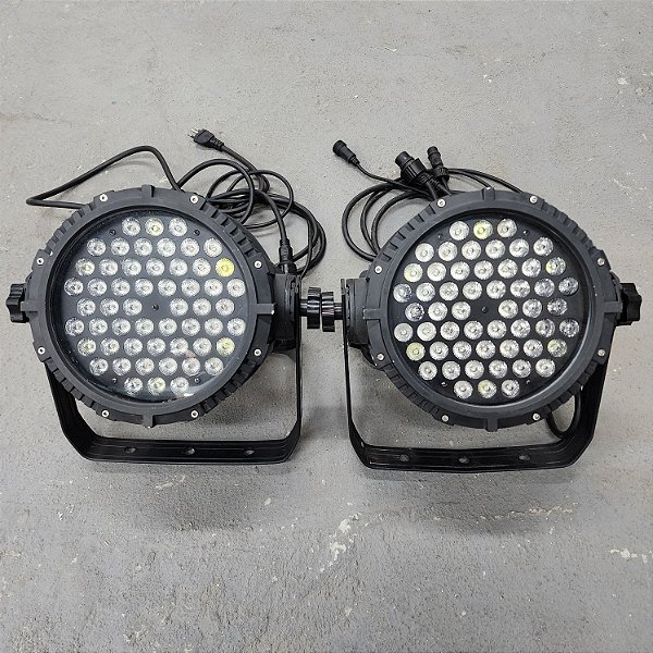 Kit 2 Canhões de Luz PLS PROPAR LED 54 RGBW Outdoor 5W - LOCAÇÃO