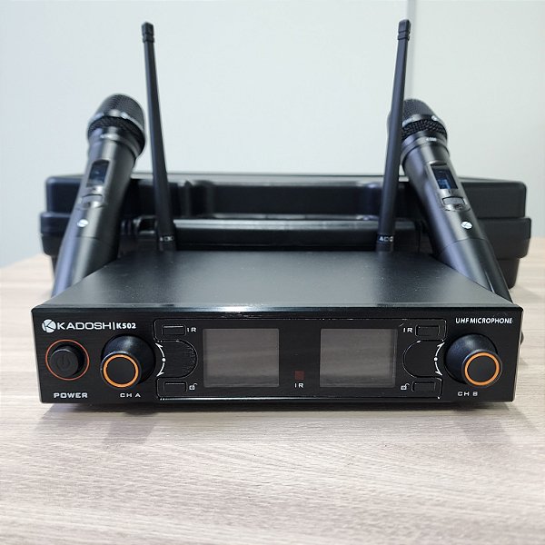 Microfone sem Fio Kadosh K-502m (Kit com 2 + Receptor) - LOCAÇÃO