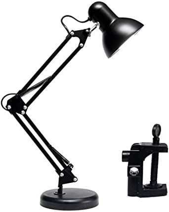 Luminária Articulada De Mesa Abajur Tipo Pixar Com Base E Garra (Preto)