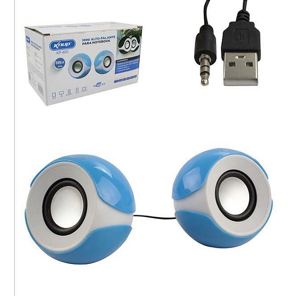 Caixa De Som Multimídia PC Desktop Notebook P2 + Usb 10w Rms