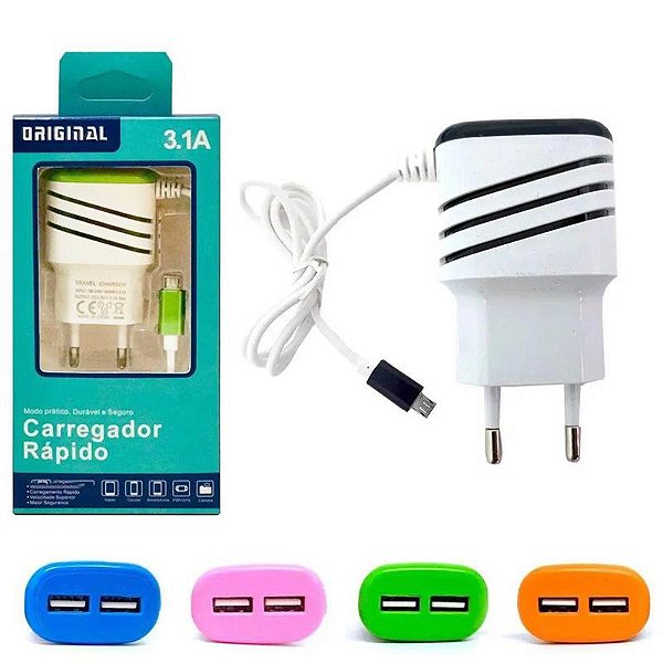 CARREGADOR MINI USB V8 - .GG