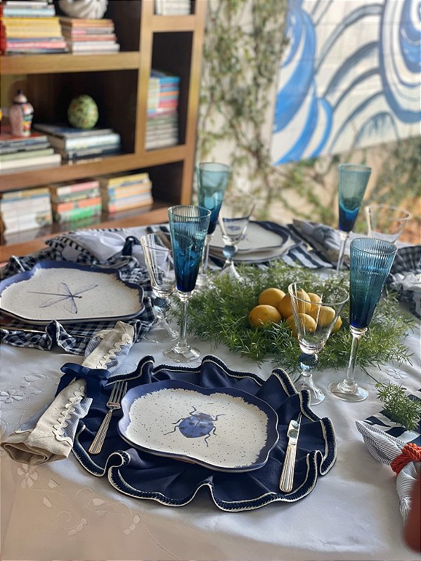 CONJUNTO PRATOS RASOS ORGÂNICOS COLEÇÃO INSETOS IH