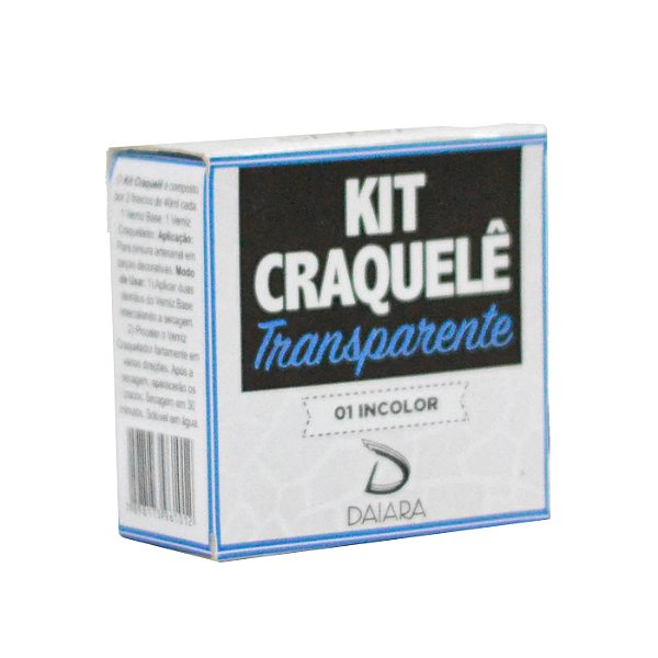 Kit Craquelê Transparente 40 ml - Daiara Tons Claros