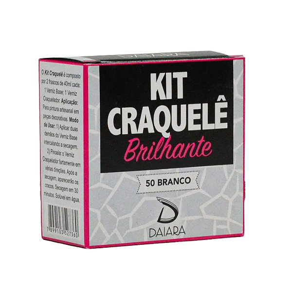 Kit Craquelê Brilhante 40 ml - Daiara Tons Claros