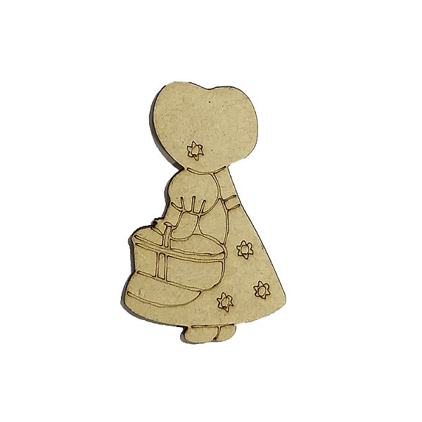 Aplique de MDF Sunbonnet 8 cm