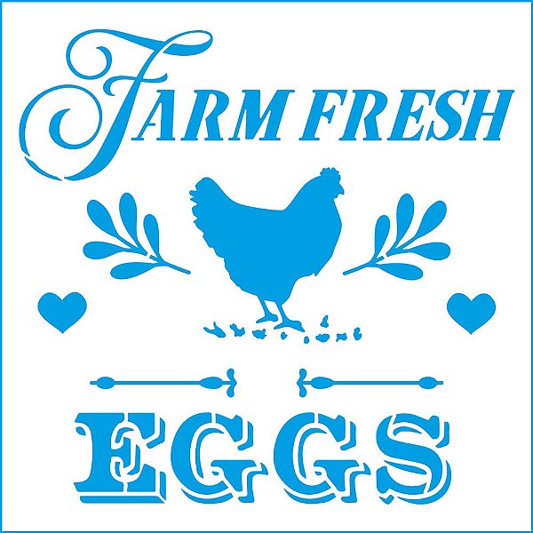 Stencil Farm Fresh Eggs STA-142