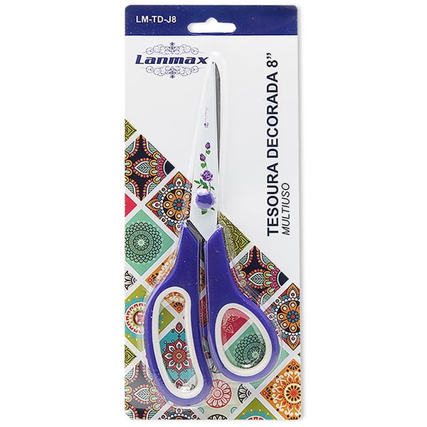 Tesoura Multiuso Decorada 8"