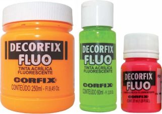 Tinta Acrílica Decorfix Fluo 37ml Corfix - Unidade