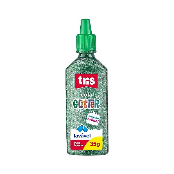 Cola Glitter 35G Tris - Cor Verde