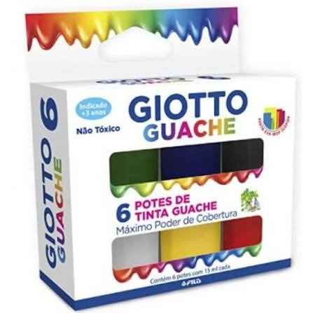 Tinta Guache c/6un 15ml Giotto
