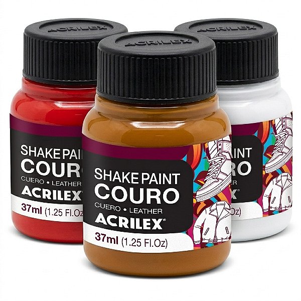 Tinta Shake Paint Couro 37ml - Acrilex