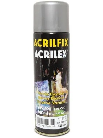 Verniz Spray Brilhante 300ml Acrilex - Acrilfix