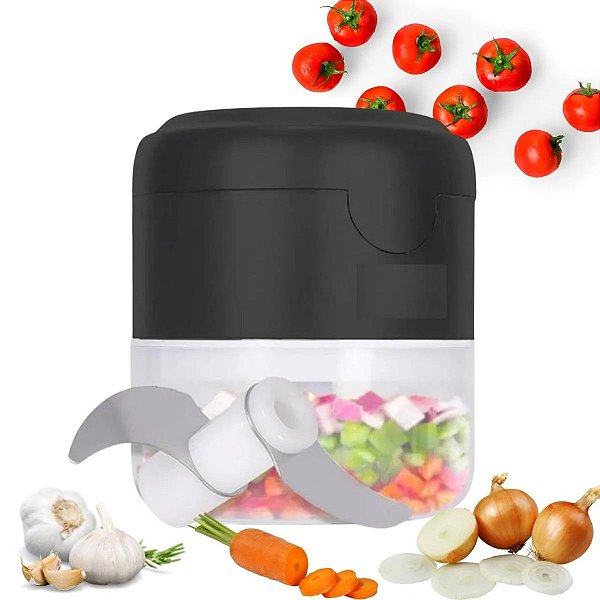 Mini Processador Moedor Elétrico Alho Sem Fio Alimentos Usb