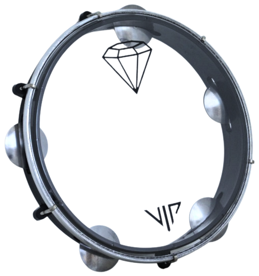 Pandeiro 10 Profissional Cristal Transparente Corpo Abs