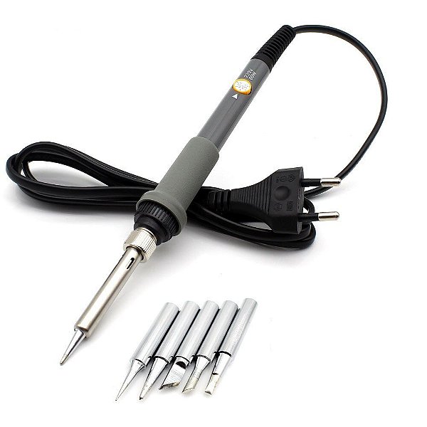 Ferro De Solda Com 5 pontas e  Controle De Temperatura Ate 60w 110v