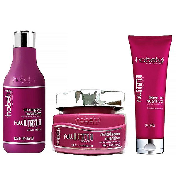 Reconstrução capilar home care Full trate Hobety