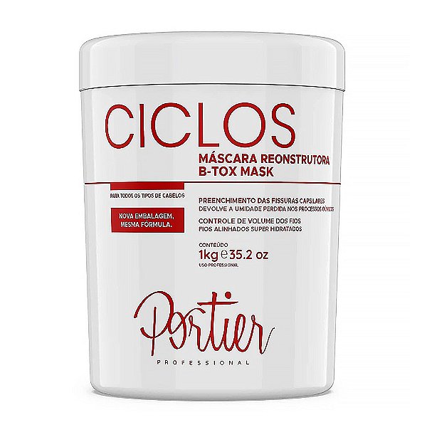 Portier Ciclos - Máscara Hidratante reconstrutora Botox 1000gr