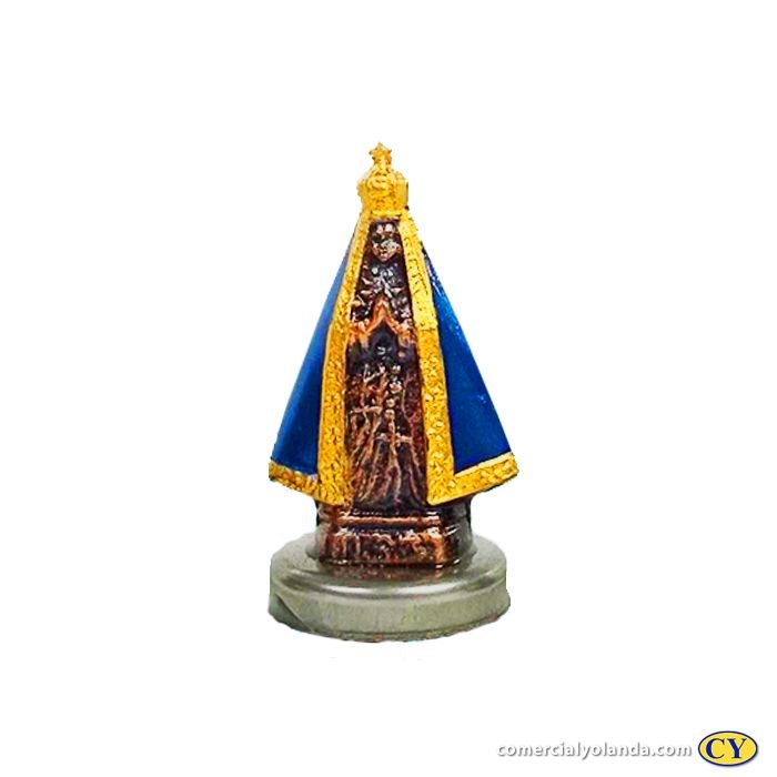Imagem de Nossa Senhora Aparecida 4 cm em metal com imã - Pacote com 6 Peças - Cód.: 1511