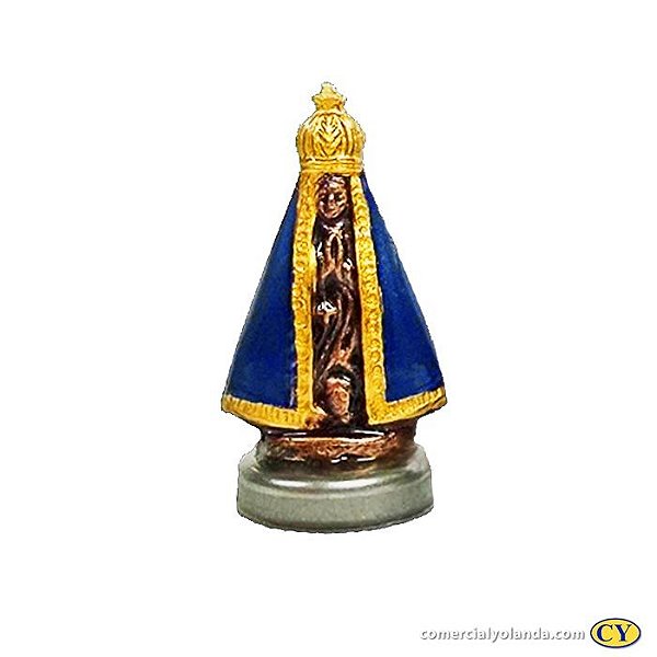 Imagem de Nossa Senhora Aparecida 5 cm em metal com ímã - Pacote com 6 Peças - Cód.: 134