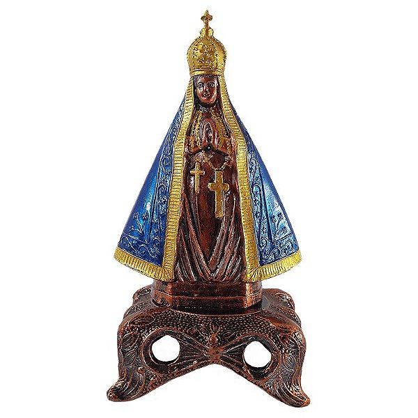 Imagem de Nossa Senhora Aparecida em Metal - 15 cm - A Peça - Cód.: 1504