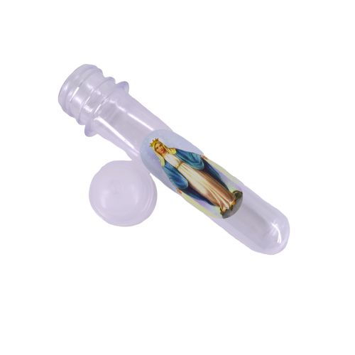 Tubo plástico para água benta de Nossa Senhora das Graças - O pacote com 3 unidades - Cód.: 435