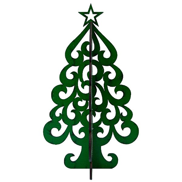 Enfeite Árvore de Natal em MDF - O Pacote com 3 Peças - Cód.: 8160