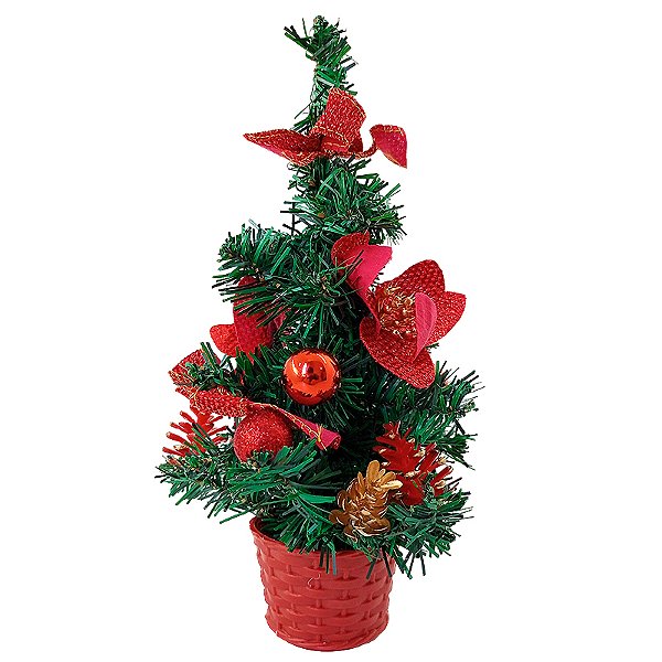 Mini Árvore de Natal - 30 cm - Vermelha - A Peça - Ref.: NTA47507