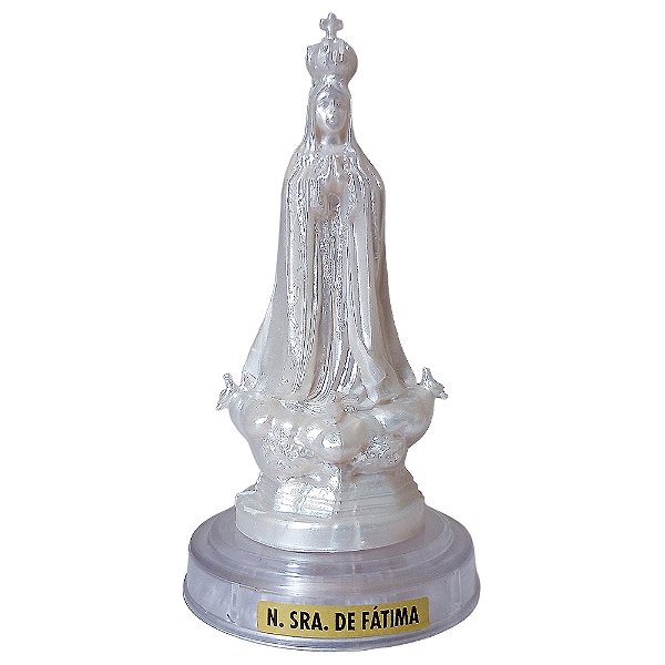 Imagem em Plástico Perolado de Nossa Senhora de Fátima - Com Terço - A Peça - Cód.: 8996