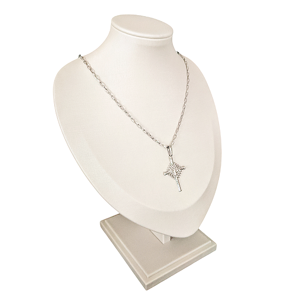 Colar em Aço Inox e Crucifixo do Divino Espírito Santo - O Pacote com 3 Peças - Cód.: 4792-243
