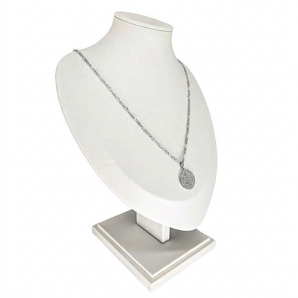 Colar em Aço Inox de Medalha de São Bento - Pacote com 3 Peças - Cód.: 6066-3142