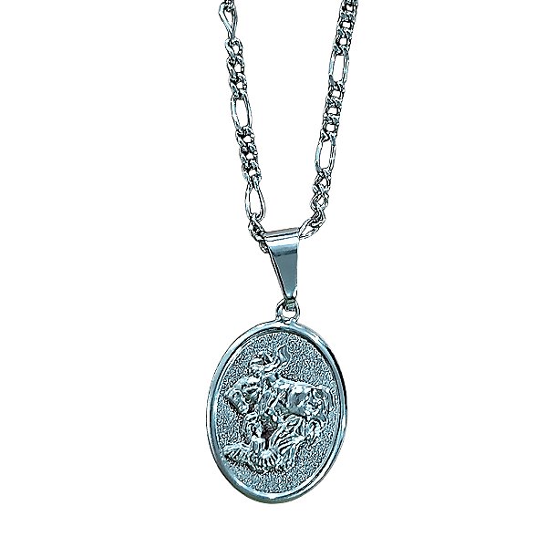 Colar em Aço Inox e Medalha de São Jorge - Pacote com 3 Peças - Cód.: 3142-3943