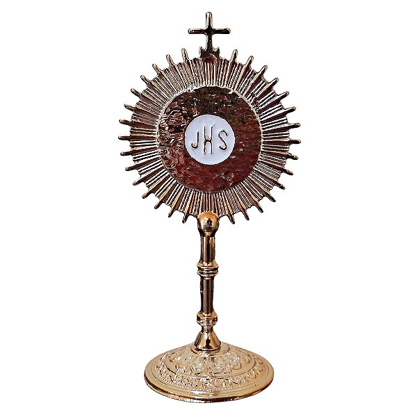 Mini Ostensório Dourado em Metal - 13 cm - Pacote com 3 peças - Cód.: 8712
