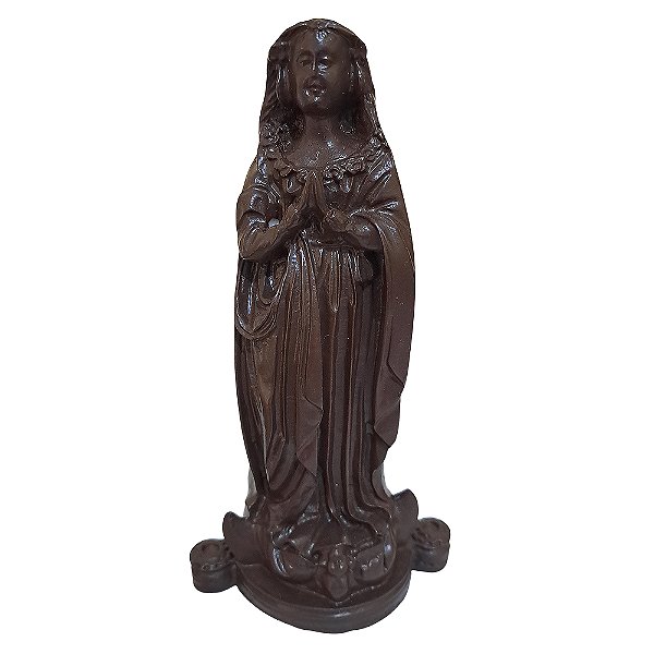 Imagem Fac Símile de Nossa Senhora da Imaculada Conceição Aparecida em Resina - Tamanho M - Cor Marrom -  A Peça - Cód.: 8808