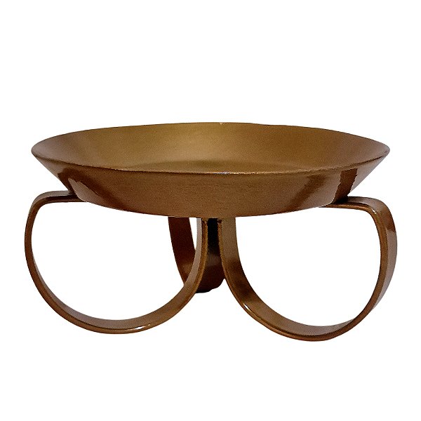 Castiçal Litúrgico para Altares em Metal Dourado - 6 cm - O Pacote com 3 Peças - Cód.: 8288