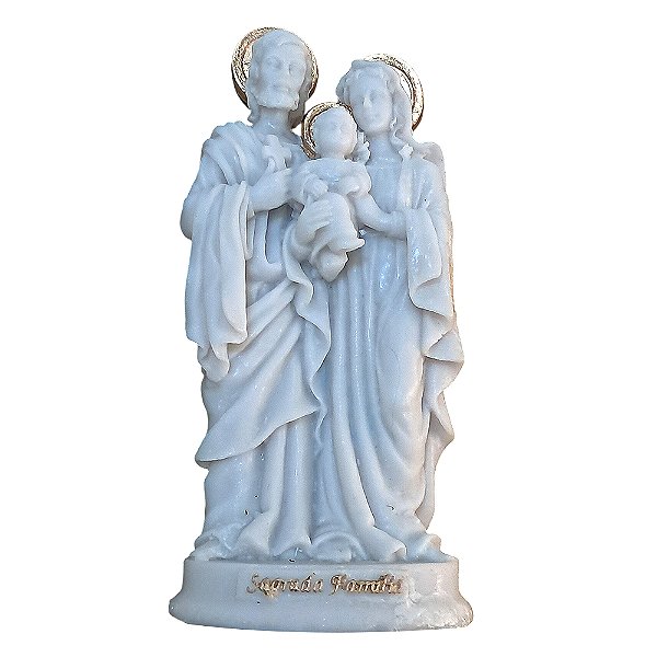 Imagem de  Sagrada Família M em Resina 15 cm - Perolada - A Peça - Cód.: 8669