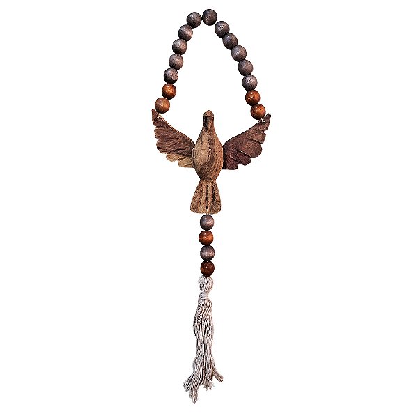 Divino Espirito Santo de Parede com PomPom - em Madeira - O Pacote com 2 Peças - Cód.: 9849