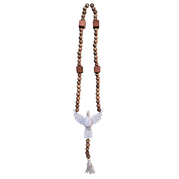 Divino Espirito Santo de Parede com PomPom - em Madeira - 90 cm - O Pacote com 2 Peças - Cód.: 9879