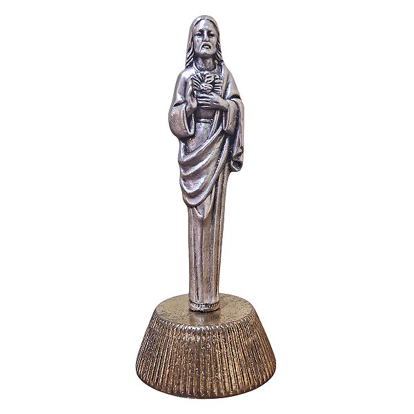 Imagem de Sagrado Coração de Jesus - 6 cm em Metal com Ímã - Pacote com 3 Peças - Cód.:
