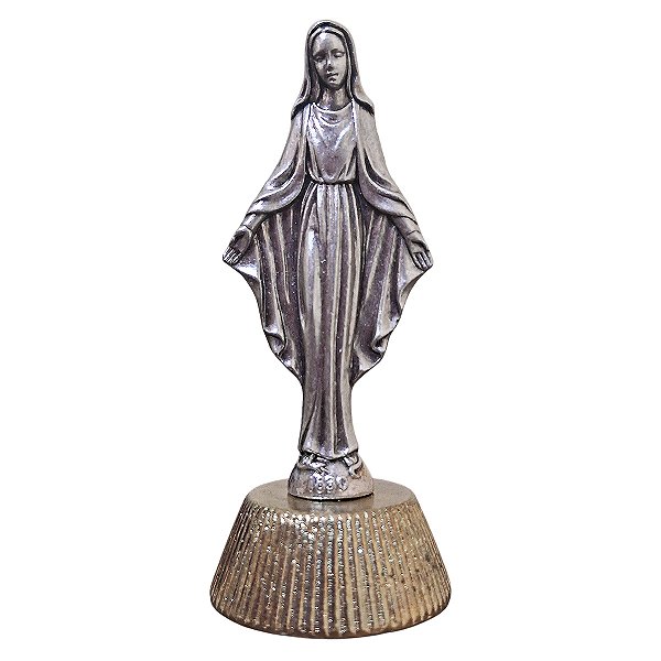 Imagem de Nossa Senhora das Graças - 6 cm em Metal com Ímã - Pacote com 3 Peças - Cód.: 81601