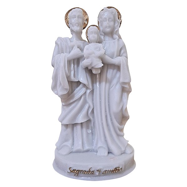 Imagem da Sagrada Família P em Resina - 12 cm - Branca - A Peça - Cód.: 8667