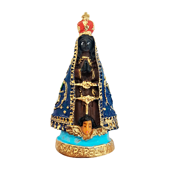 Imagem de Nossa Senhora Aparecida Bandeira PP em Resina - O Pacote com 3 unidades - Cód.: 5774