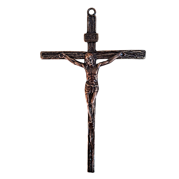 Cruz INRI de Parede em Metal - 23 cm - A Peça - Cód.: 9229