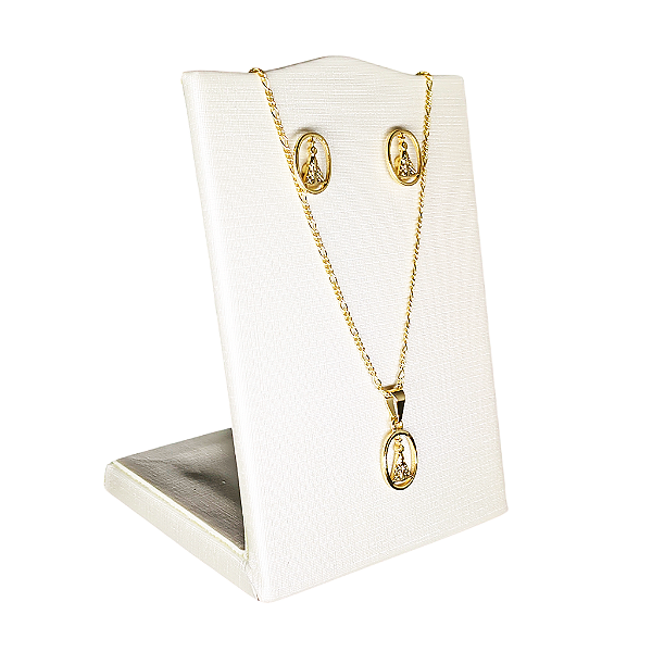Conjunto Brincos e Colar de Nossa Senhora Aparecida - A Peça - Cód.: 8200