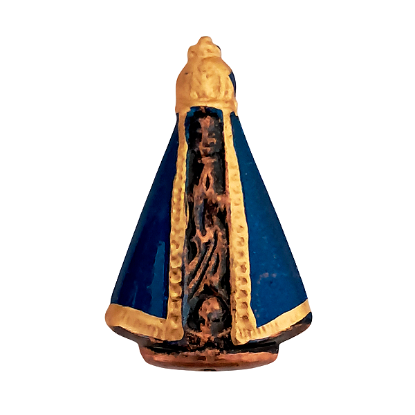 Imagem de Nossa Senhora Aparecida Metade em Metal com Ímã - 3cm - Pacote com 6 Peças - Cód.: 2330
